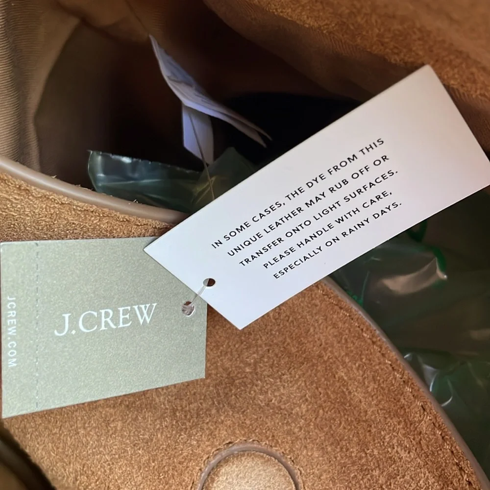 JCREW Berkeley shoulder bag in suede - BLONDE ESPRESSO